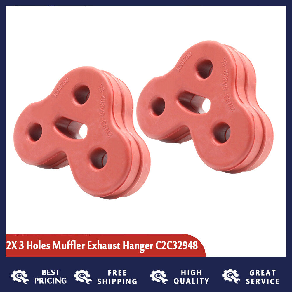 2-pack of rear exhaust muffler insulator hangers for 2010-19 for Jaguar XJ XJL XJR C2C32948