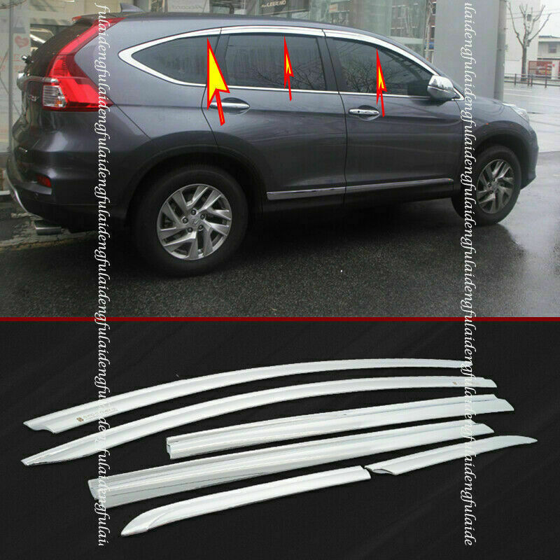 6Pcs for Honda CR-V CRV 2012-2016 Chrome Window Visor Vent Shades Sun Rain Guard
