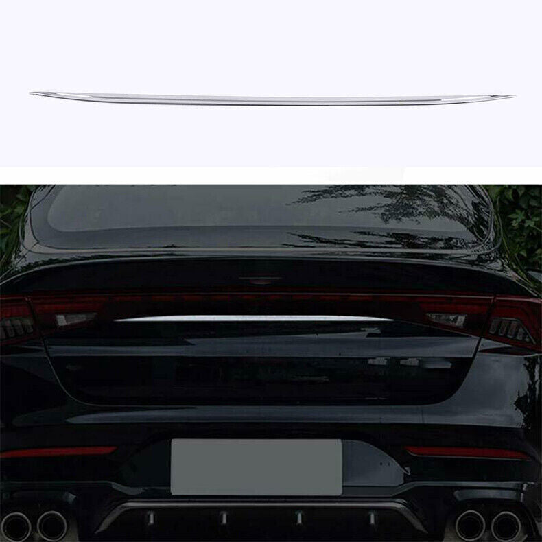 for Kia K5 2021-2023 Chrome Steel Rear Trunk Tailgate Upper Lid Strip Cover Trim