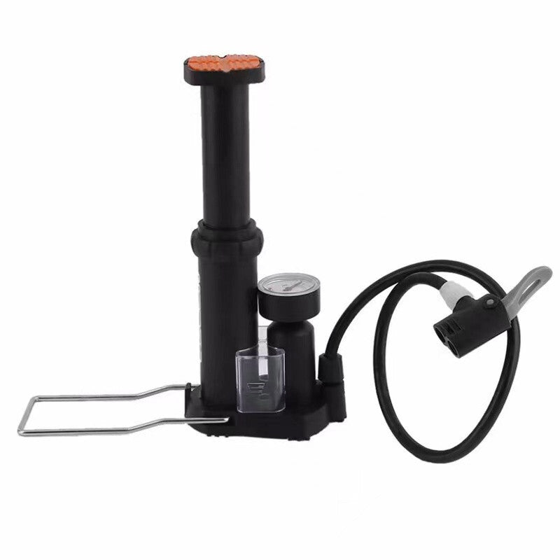Motorcycle for Mini Bike Foot Pump Inflato Gauge Wheel Air Tire Pump With Needle Kit