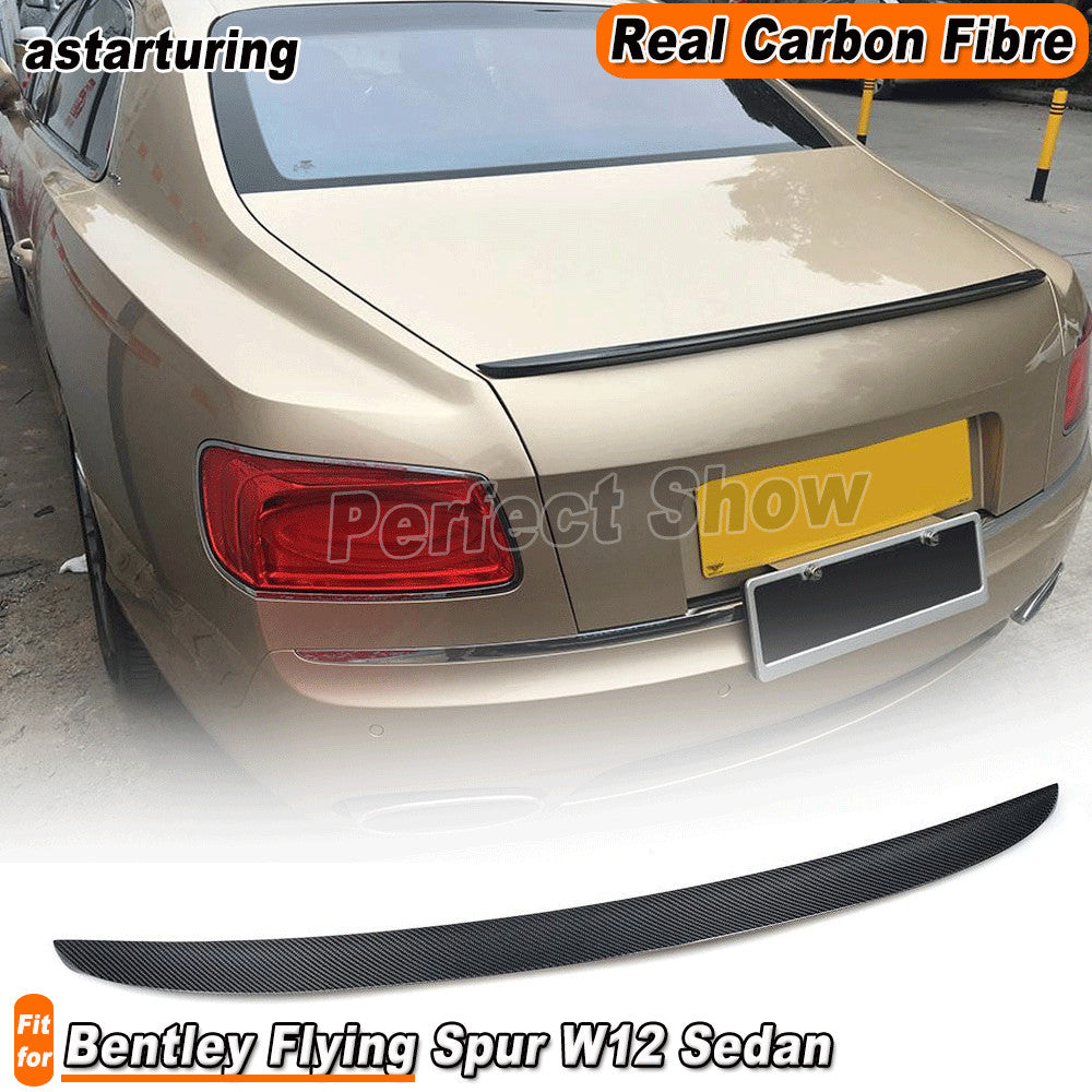 for Bentley Flying Spur W12 Sedan 2013-2019 Real Carbon Rear Trunk Spoiler Wing