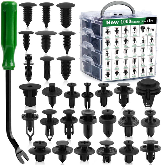 1000-piece pack of car bumper clips, fixing clips, plastic rivets, push pins, categorized for Christmas