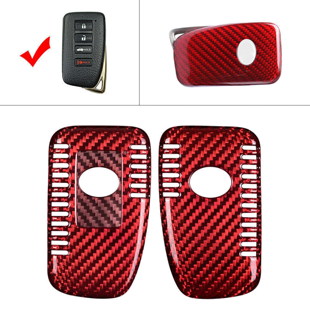 for Lexus 2014 2015 2016 2017 Red Carbon Fiber Remote Key Shell Cover Case