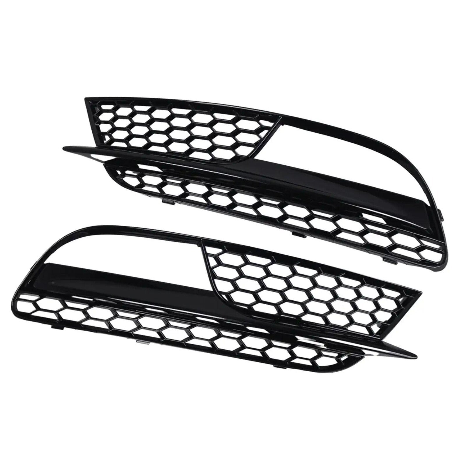 A pair of front bumper lower fog light grille cover trims are available for the 2012-16 for Audi A5 Quattro.