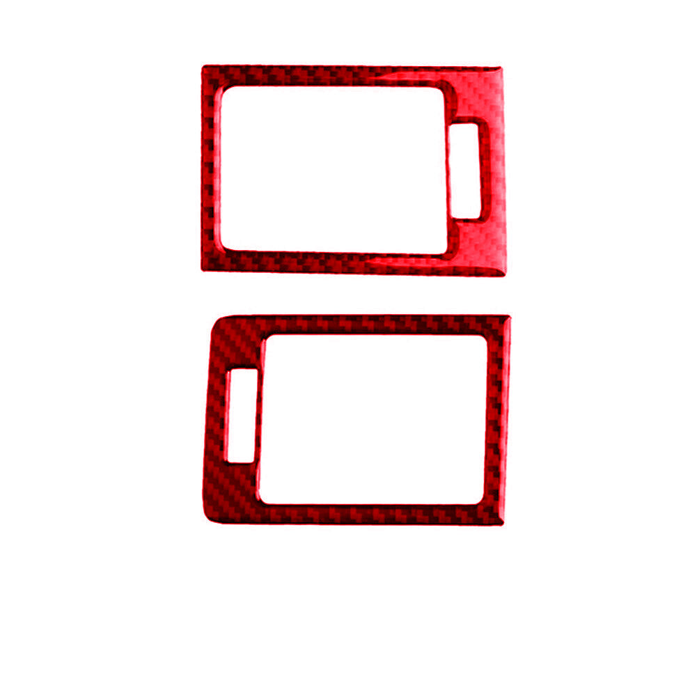 for Mercedes-Benz ACE CLA GLA GLK Red Carbon Fiber Headlight Button Trim