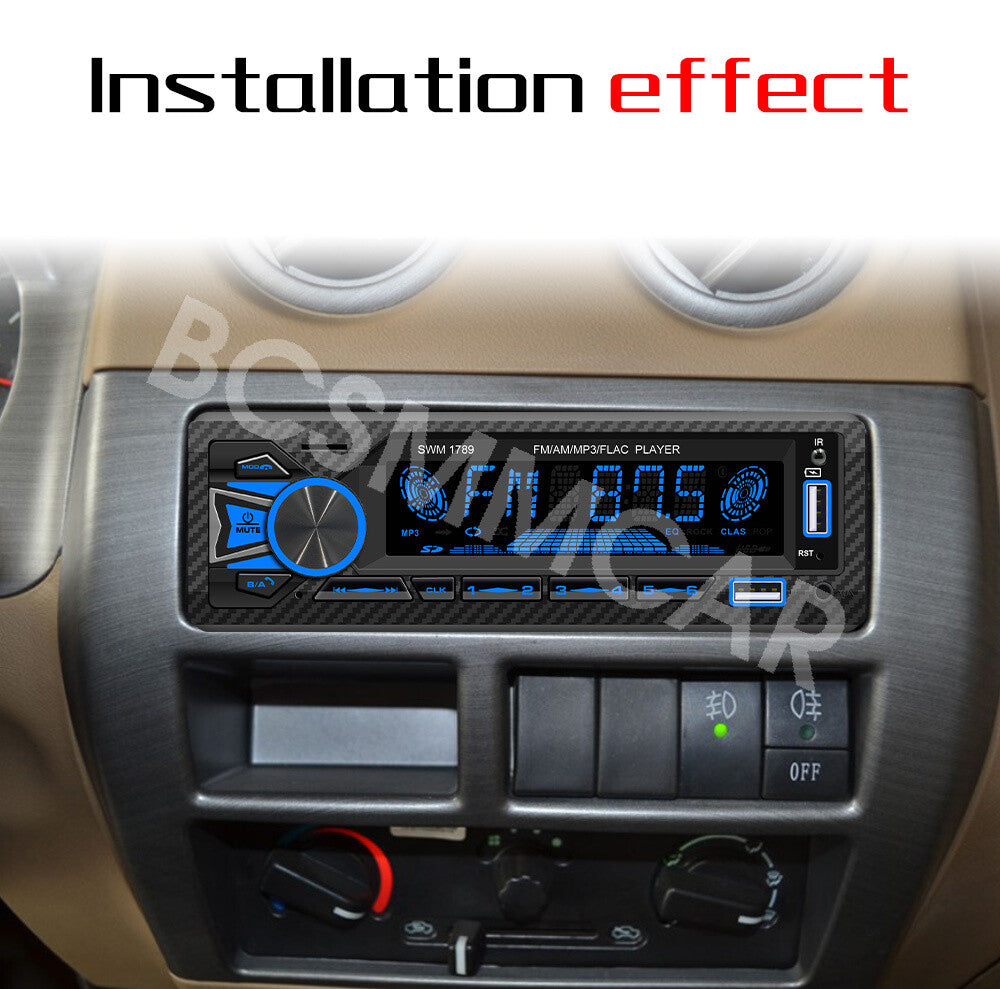 Car Radio Stereo Bluetooth Audio Music MP3 Player FM AUX USB With APP Control