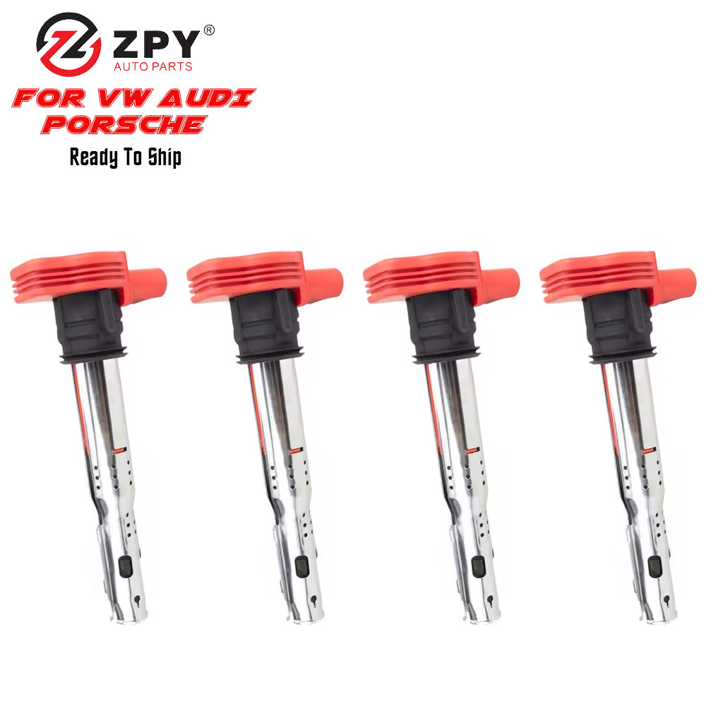 ZPY 4x for Audi A4 A5 R8  for VW for Golf GTI 2.0T FSI Set of Ignition Coil Pack