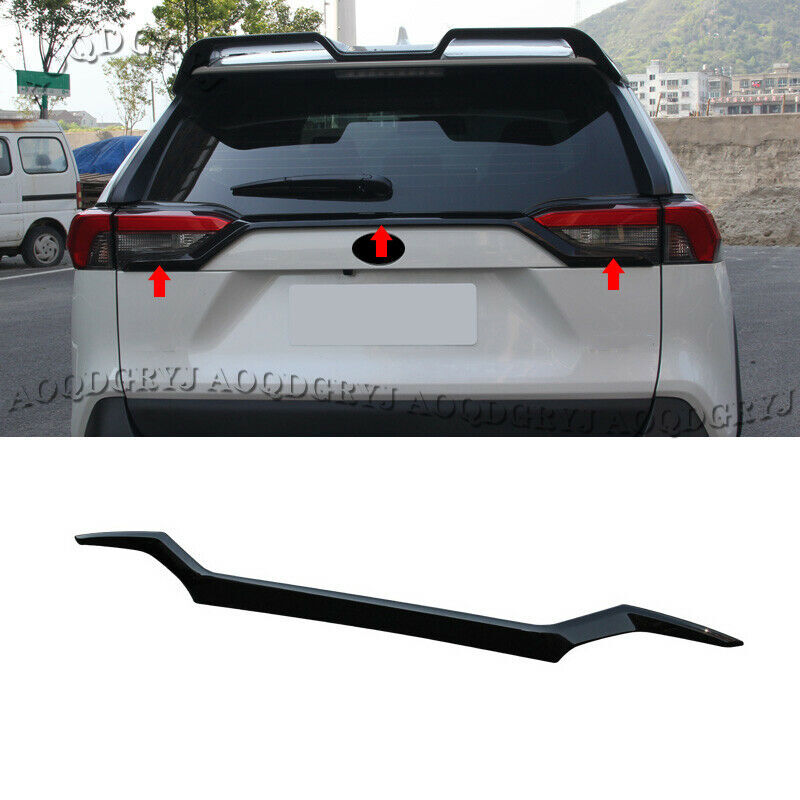 Glossy Black Rear Trunk Tailgate Strip Trim Cover for TOYOTA RAV4 2019-2021 2022