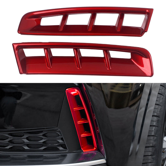 for Kia Carnival 22-2024 ABS Red Front Bumper Fog Light Lamp Moulding Cover Trim