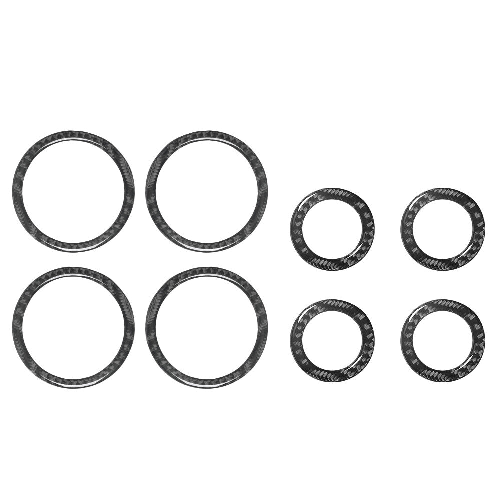 8Pcs Carbon Fiber Speaker Ring Cover Trim For Land for Range Rover Sport 2014-2017