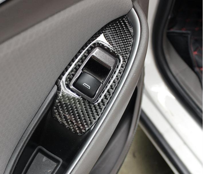 for Chevrolet Malibu 16-2021 Real Carbon Fiber Interior Glass switch panel Cover