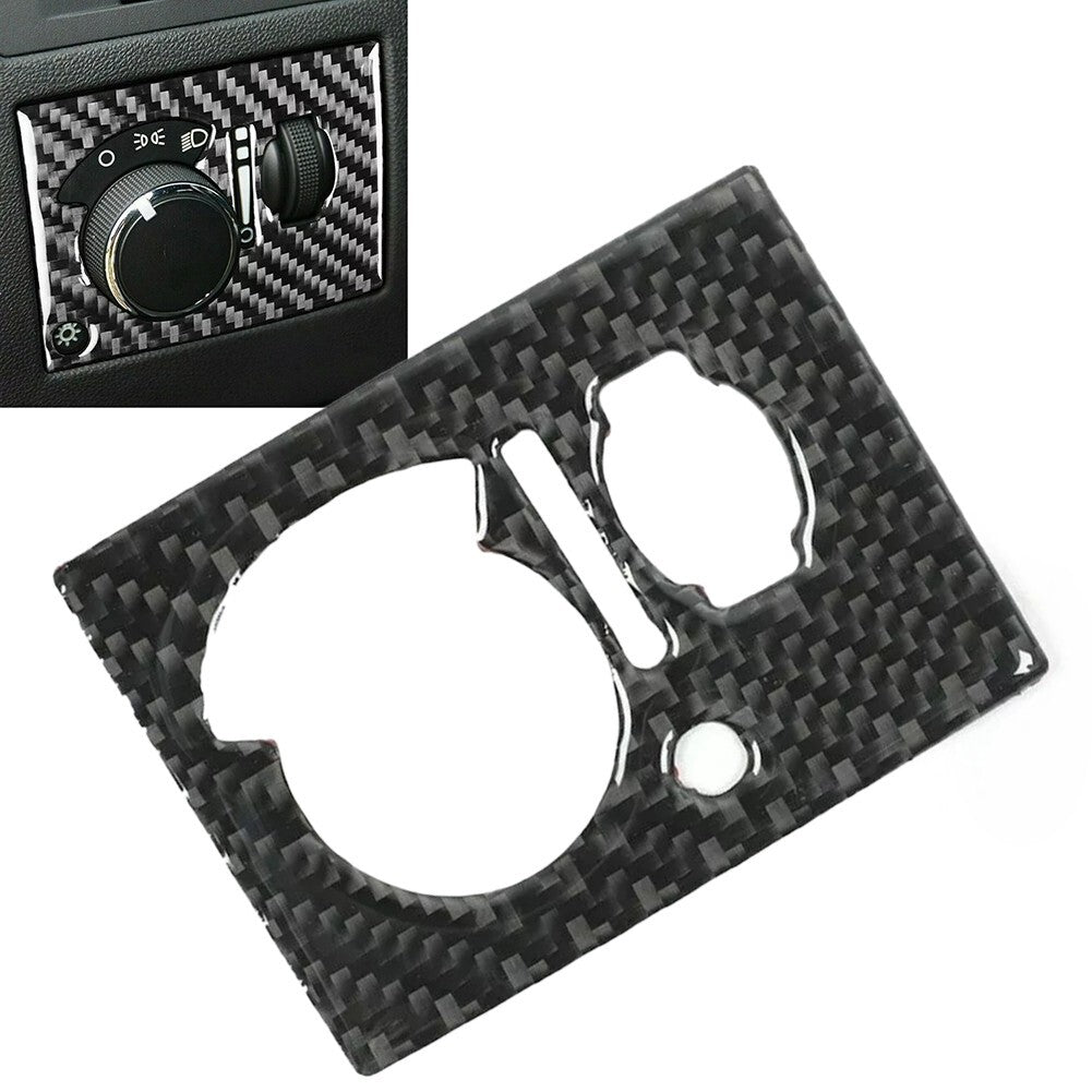 Carbon Fiber Front Headlight Switch Decor Cover Trim for Jeep 2011-2020