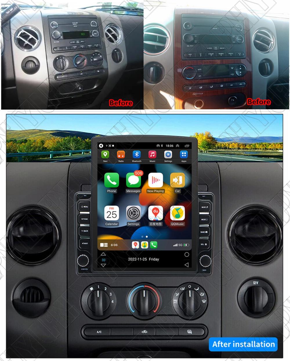 9.7 for Ford F150 04-08 for Mustang 05-09 Carplay Stereo Radio GPS Nav FM Head Unit