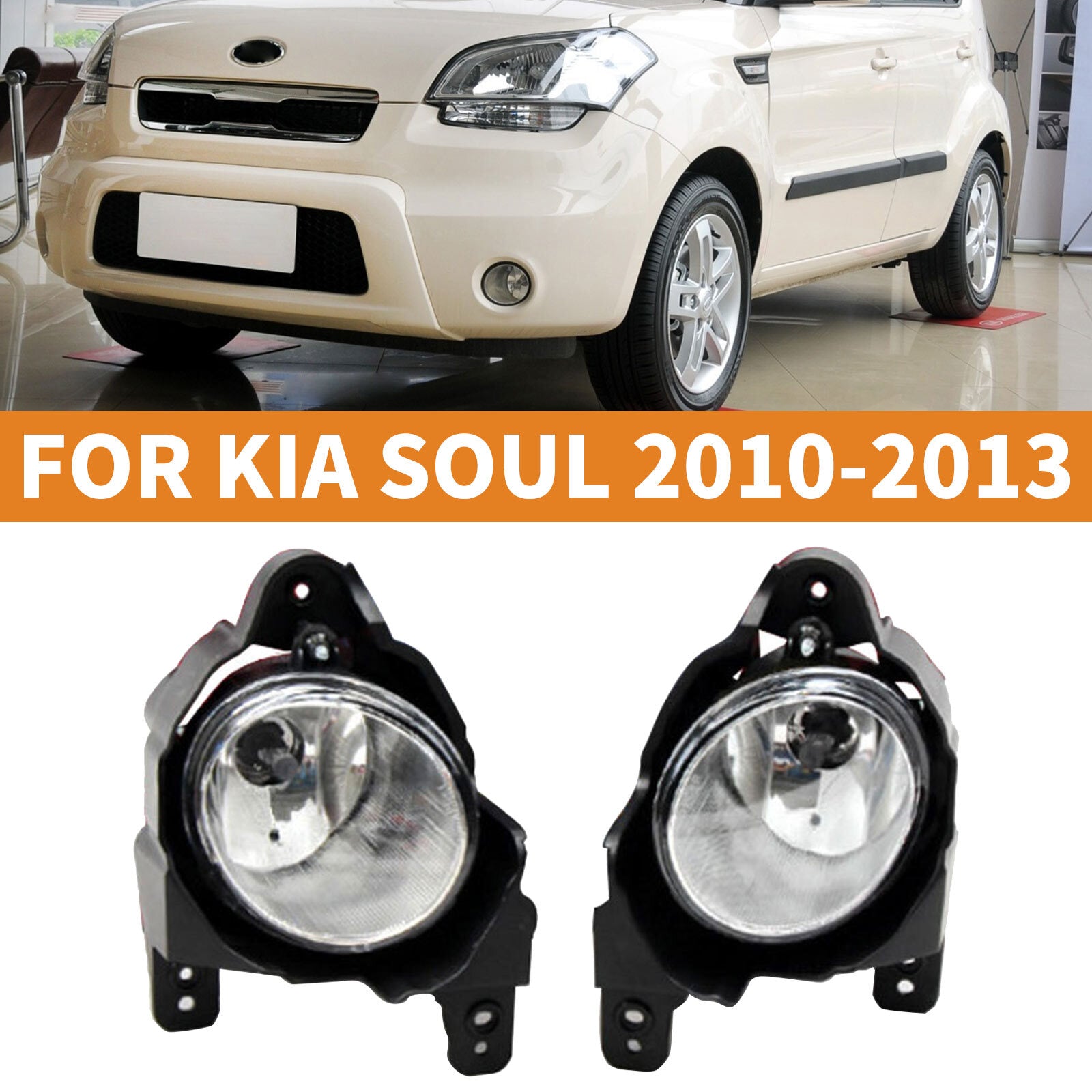 Pair fit for KIA Soul 2010-2013 Front Bumper Running Lamp Driving Fog Lamp LHRH AT