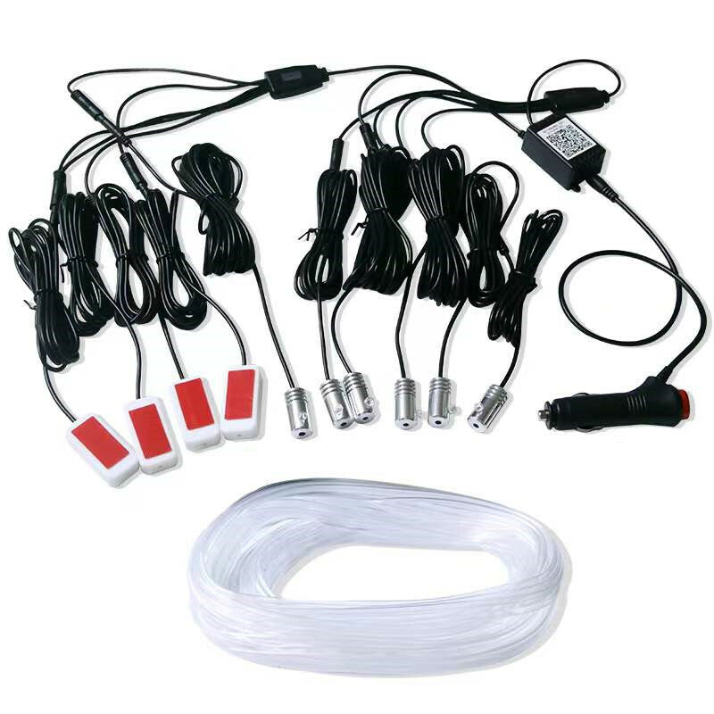Car Ambient Interior Strip Light Sound Control RGB Atmosphere Decorative EL Lamp