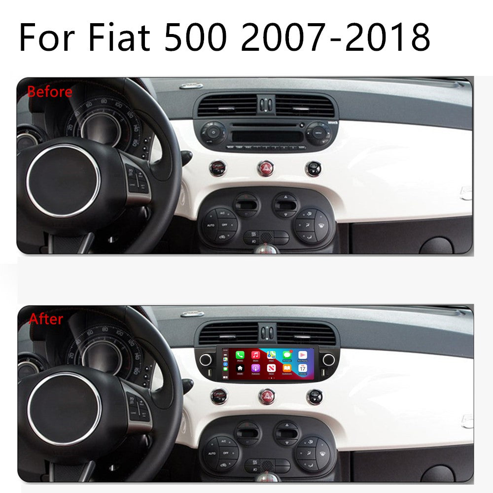 6.86Android 14 Carplay 2GB 32GB Car Stereo Radio GPS Navigation for Fiat 500