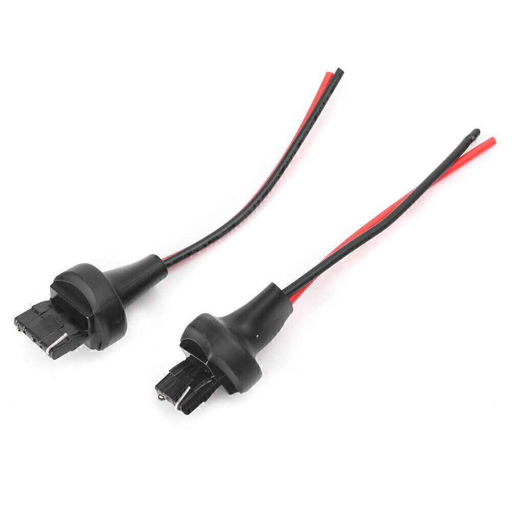 Pair 7440 992 T20 Male Adapter Wiring Harness DRL Turn Signal Tail Lamp Retrofit