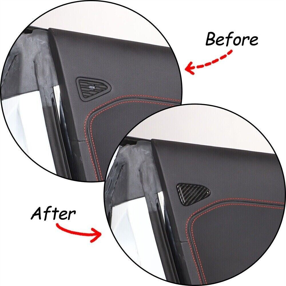 Carbon Fiber ABS Door Small Speaker Panel Trim for Chevrolet for Corvette C8 2020-24