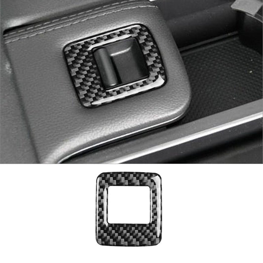 Carbon Fiber Interior Floor Console Button Trim for Mazda MX-5 Miata 2009-2015