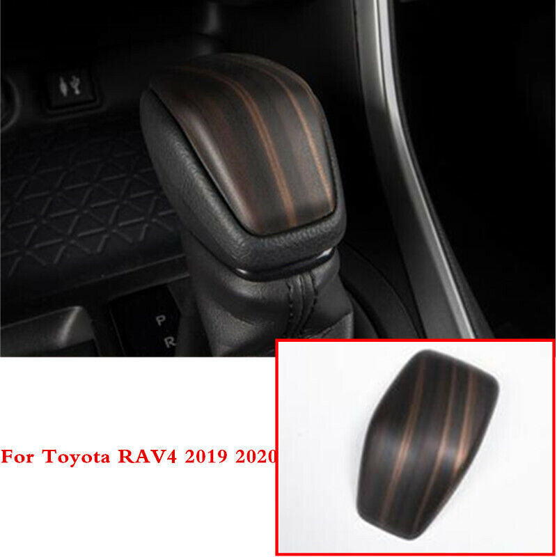 for Toyota RAV4 2019-2023 Peach Wood Grain Car Inner Gear Shift Knob Cover Trim