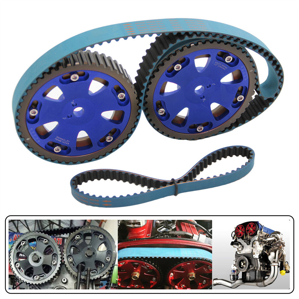 Cam Gear For Lancer EVO 1-9 Eclipse 4G63 Blue + Racing Timing Belt + Balance