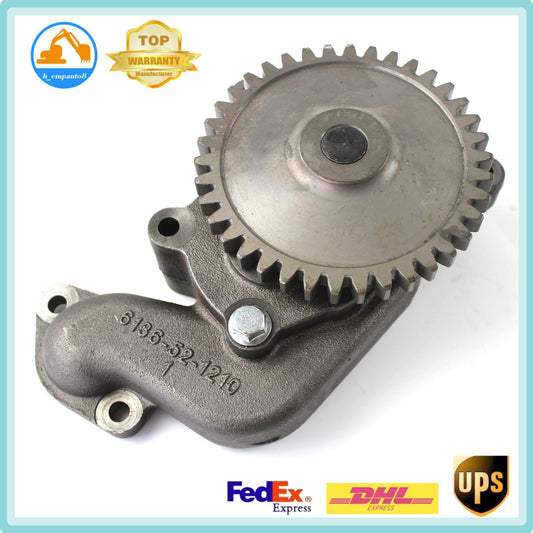 Engine Oil Pump 6136-52-1210 for Komatsu PC200-3 S6D105 S6D105-B-1A Excavator