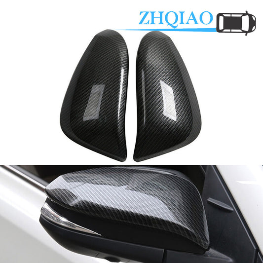 2PCS Carbon Fiber Style Rearview Side Mirror Cover Trim for Toyota RAV4 13-17