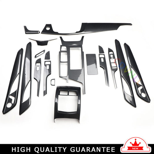 Car Interior Decoration Full Set Trim 18 for Cadillac CT6 2016-20 Carbon Fiber