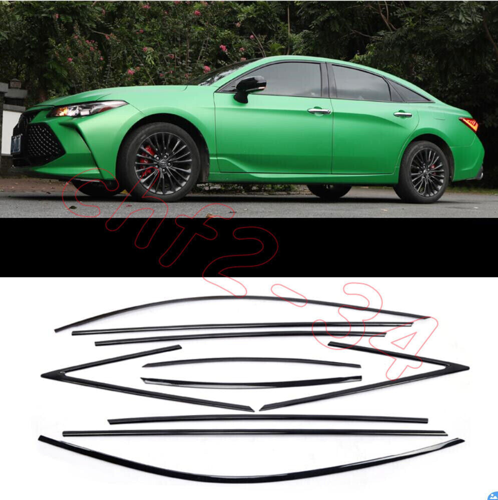 Black Stainless Door Window Trim Strip Cover 10P Fit for Toyota for Avalon 2019-2023
