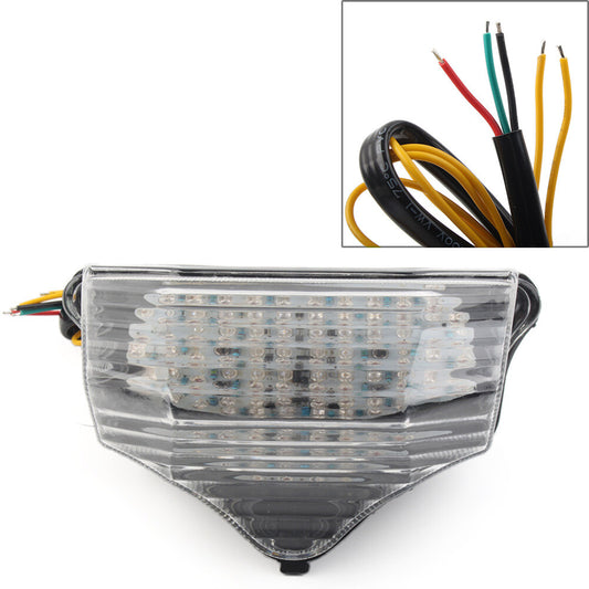 for Yamaha FZ6 FZ600 FZ6-S2 2006-2009 LED Taillight Brake Turn Signal Clear Lens