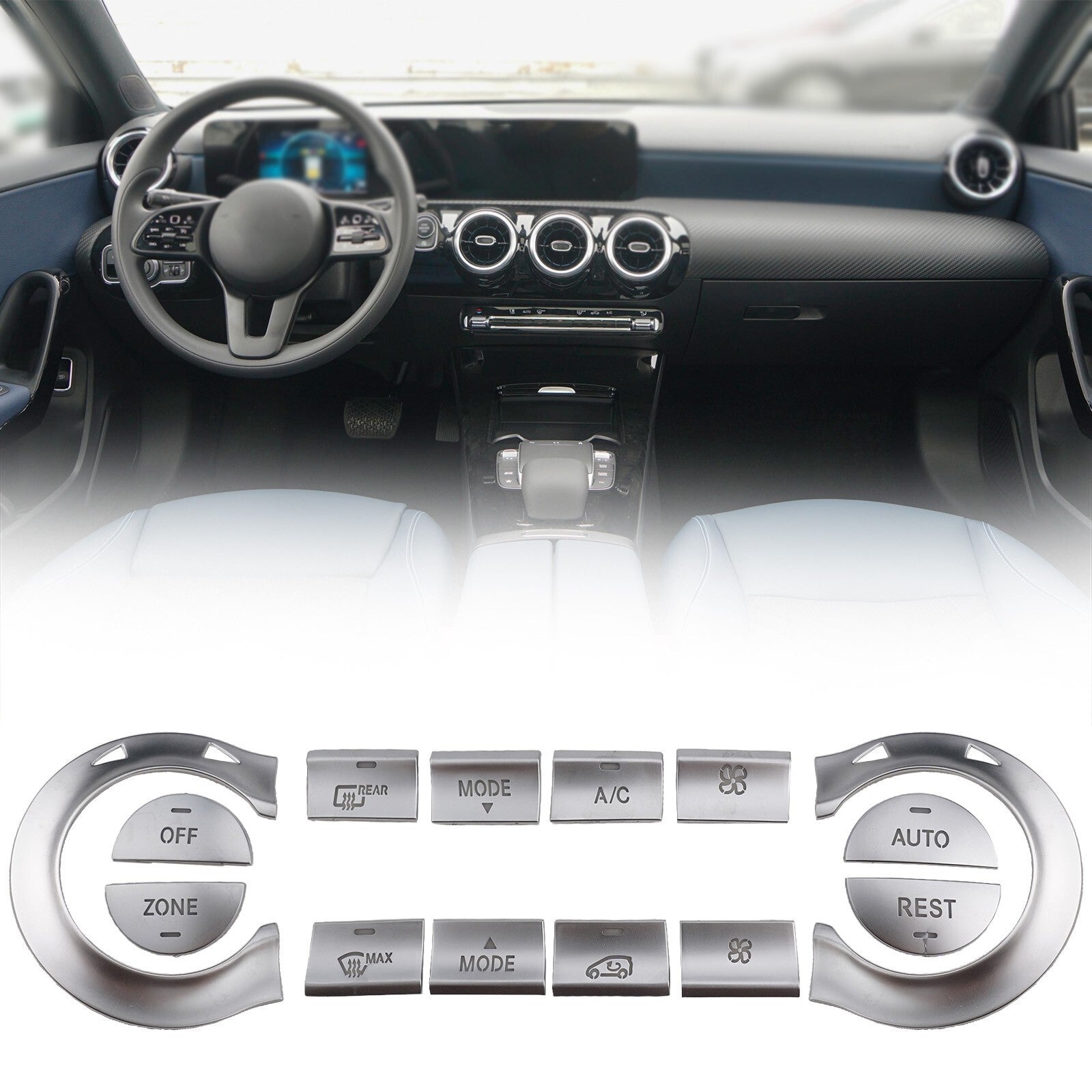 Air conditioning button trim for Mercedes C117 X156, CLA GLA 200 250 (13-2018)