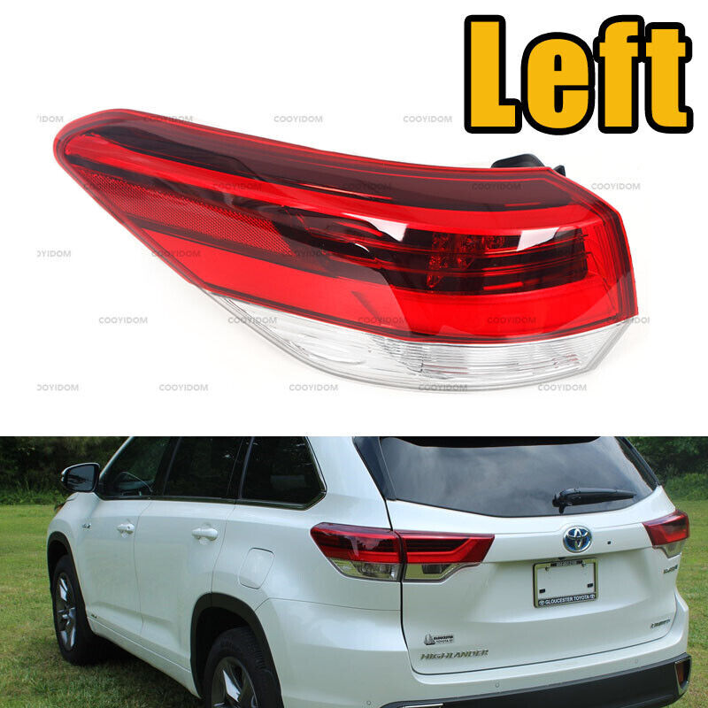 Left Rear Lamp Outer Tail Light for Toyota Highlander 2017-2019 Drive Side
