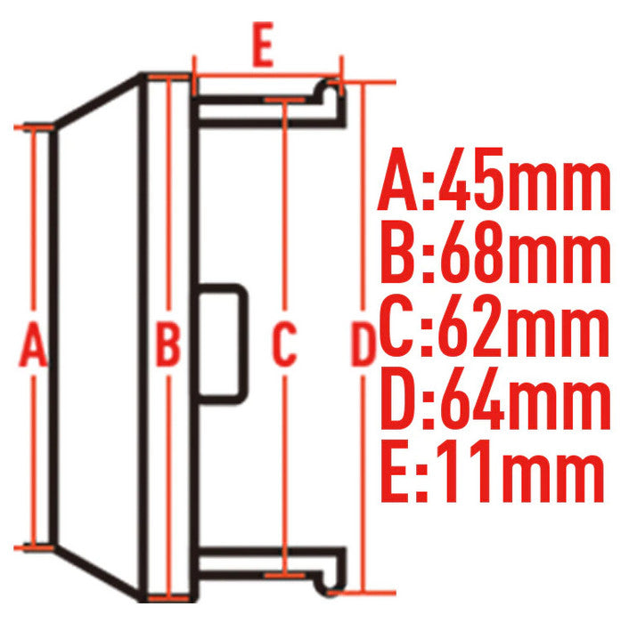 4x68mm Enkei wheel center hubcap rim cap badge black carbon