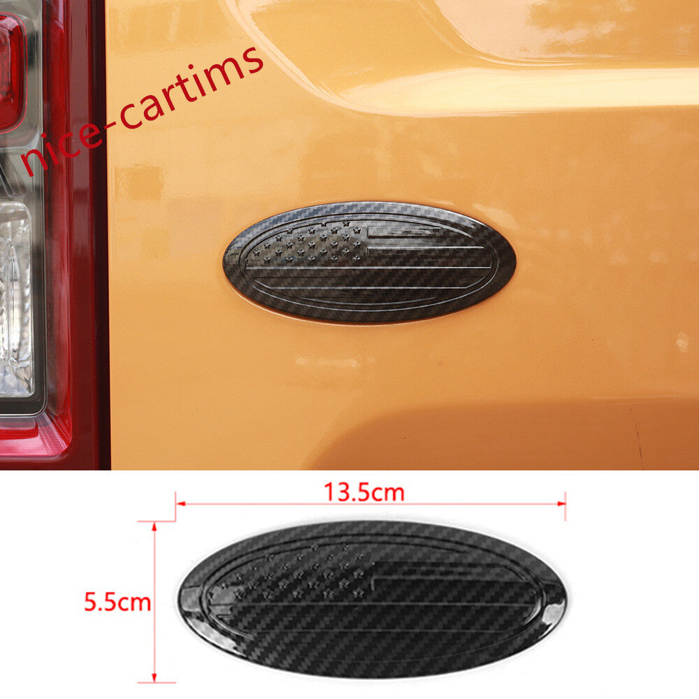 Carbon ABS Car Rear Logo Decorative Cover for Ford F150 /Bronco /Bronco Sport