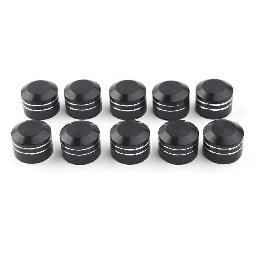 10X Black CNC Inner 9mm Motorcycle Bolt Topper Caps Cover Fit for Harley