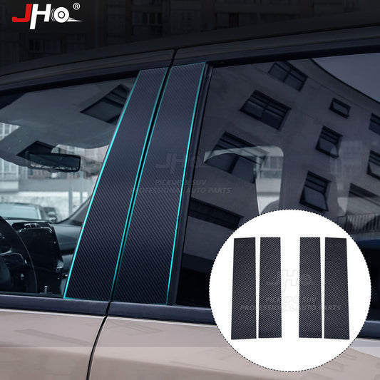 Carbon Fiber Style Window Pillar Post Sticker Trim Decor for Dodge for Ram 1500 TRX