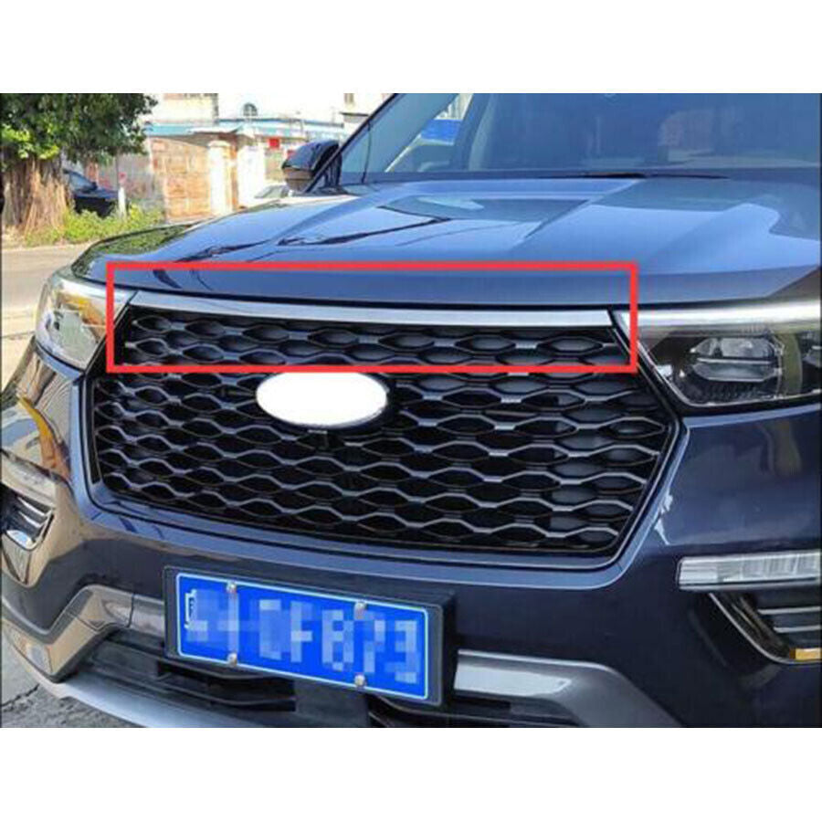 2020-2023 Fit for Ford Explorer ABS Chrome Hood Bonnet Grille Molding Strip Trim