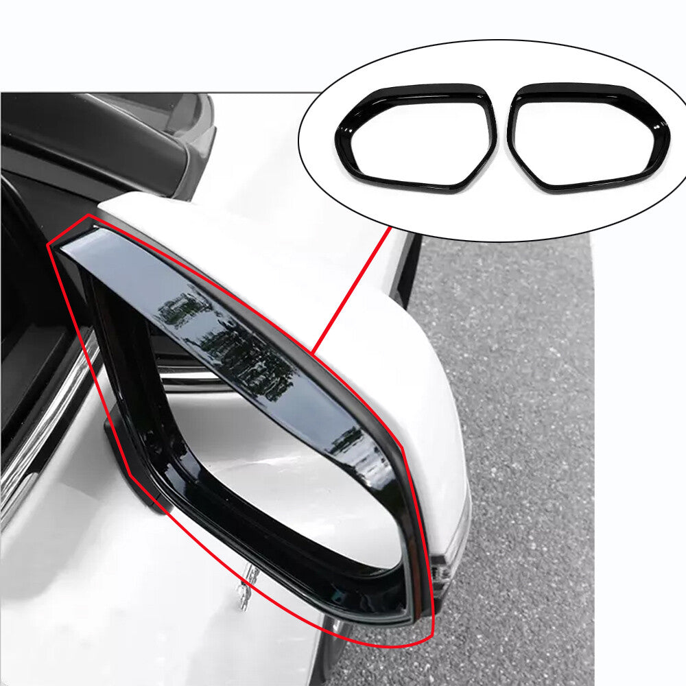 for Toyota Tacoma 2016-2023 Bright black Mirror Rain Eyebrow Cover