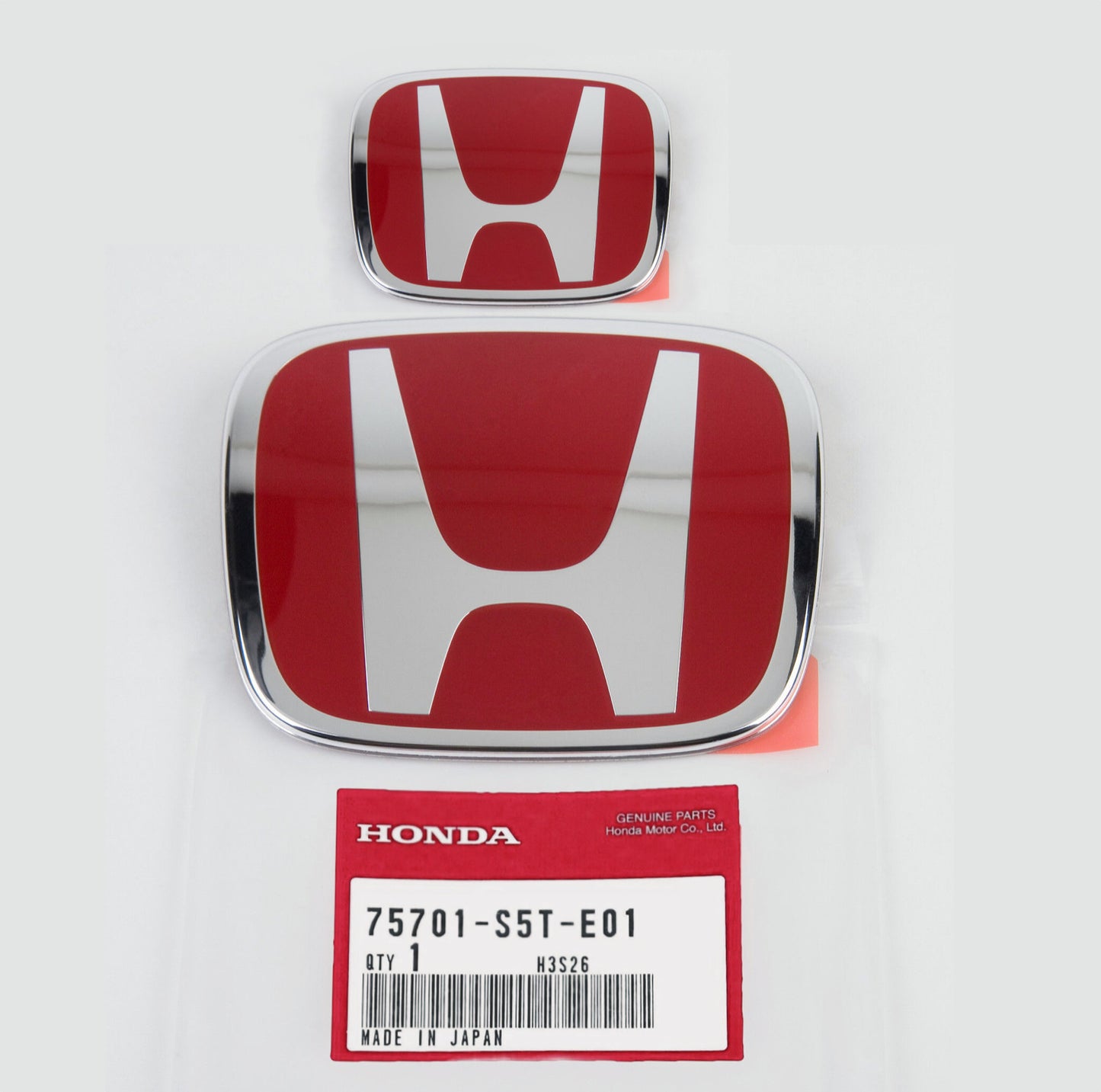 for Honda for Civic Coupe 2Dr 06-11 JDM Red H Front  Rear Type R grille emblem SET