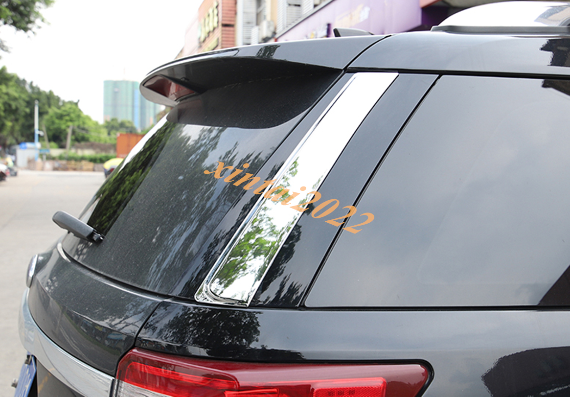 for Ford Explorer 2016-2018 Chrome ABS Rear Window Side Spoiler Cover Trim Strip