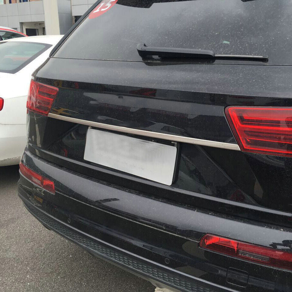 for Audi Q7 (4M) 2016-2019 Chrome Steel Trunk Strip Tailgate Molding Cover Trim