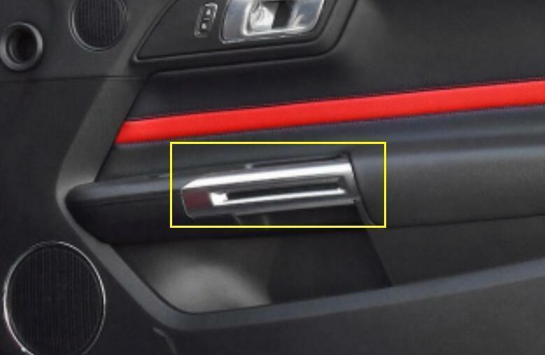 for Ford for Mustang 2015-22 Red Carbon Fiber Interior Door Handle Cover Decoration