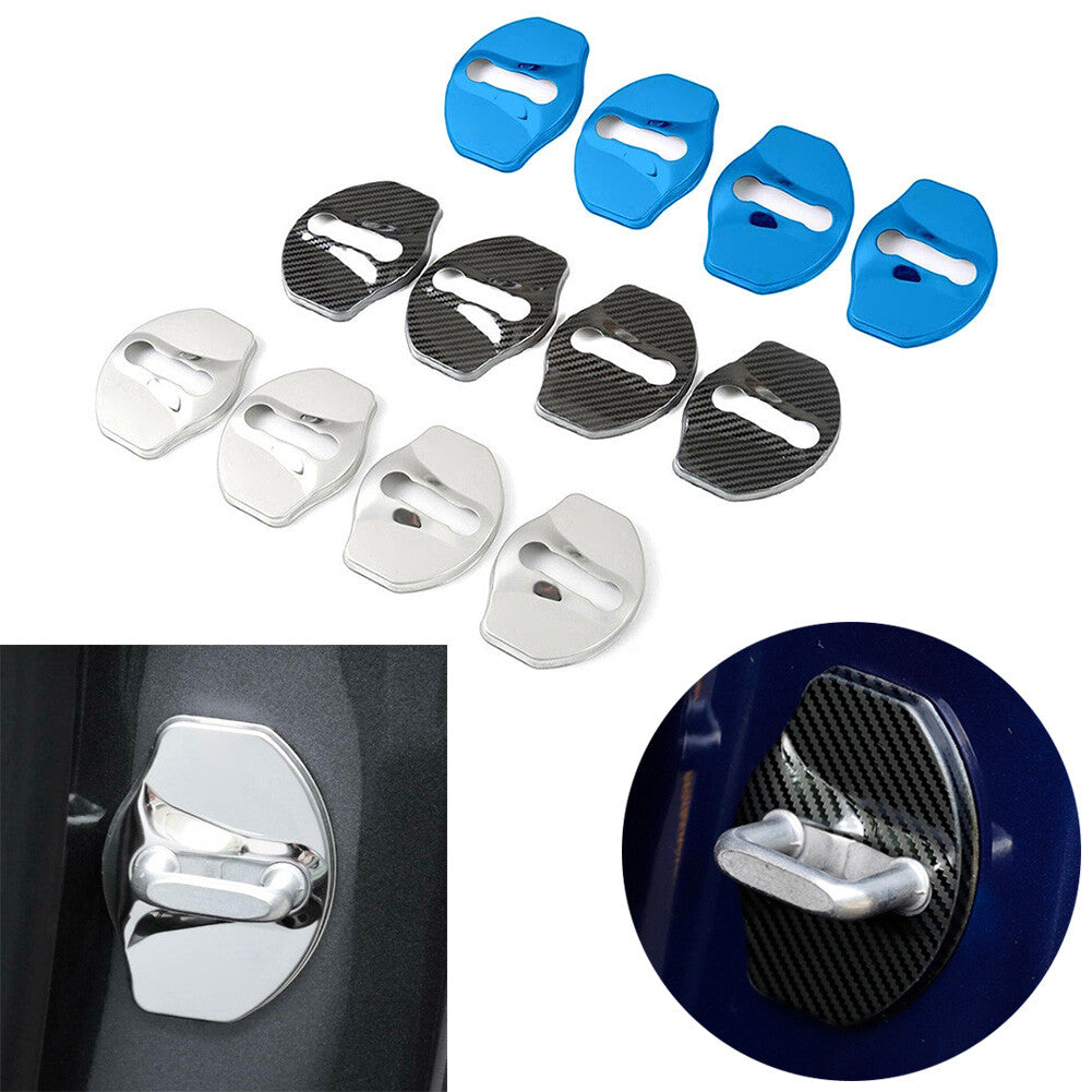 4x Protective Cover Door Lock Cover for Tesla Model 3 2018-2020 Left-hand Drive