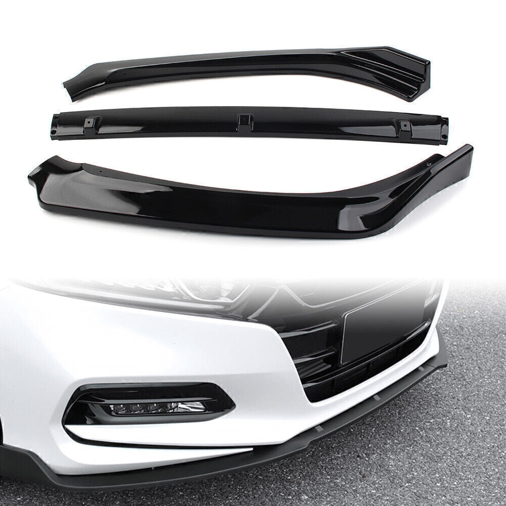 Front Bumper Surround Spoiler Cover Molding Trim for Honda Accord 2018-20 Black
