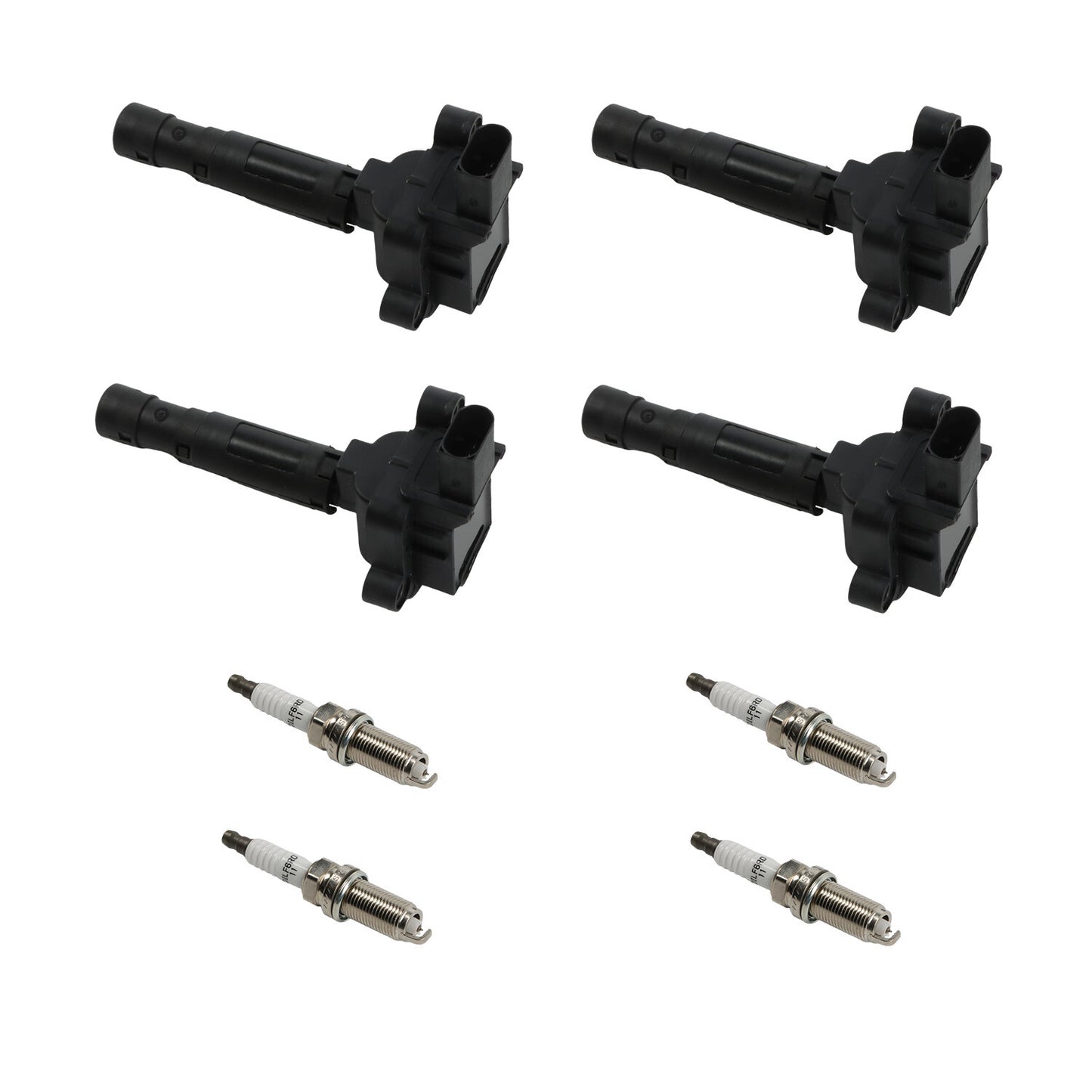 4Pcs Ignition Coil + Iridium Spark Plug For 2003-2005 for Mercedes-Benz C230 L4 1.8L