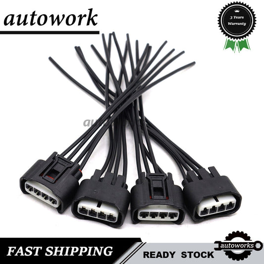 Set of 4 Fit for Toyota for Lexus Ignition Coil Pigtail Connector Repair Harness Kit Set