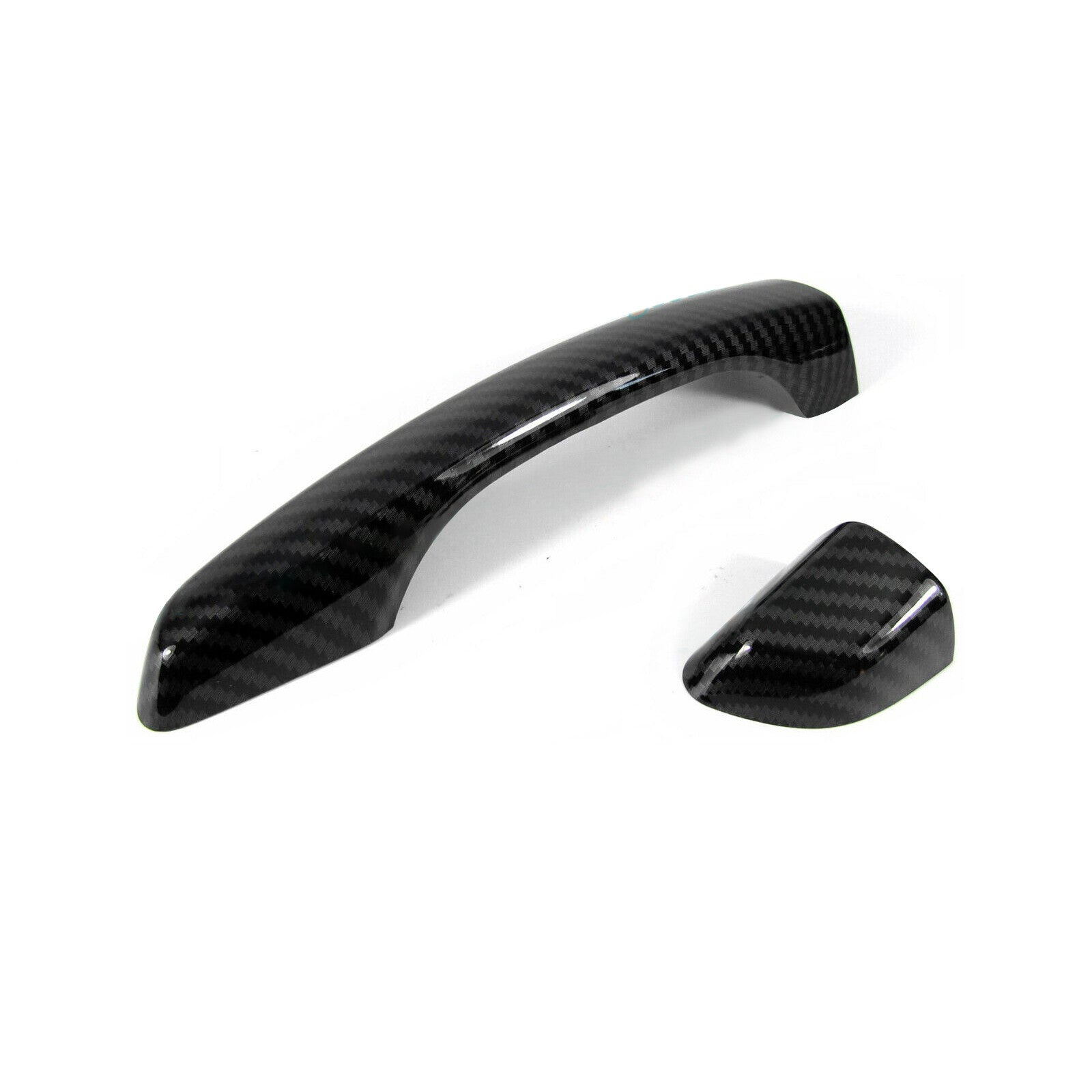 For 2017-2020 for Hyundai for Elantra Side Door Handle Covers Trims Glossy Carbon Fiber