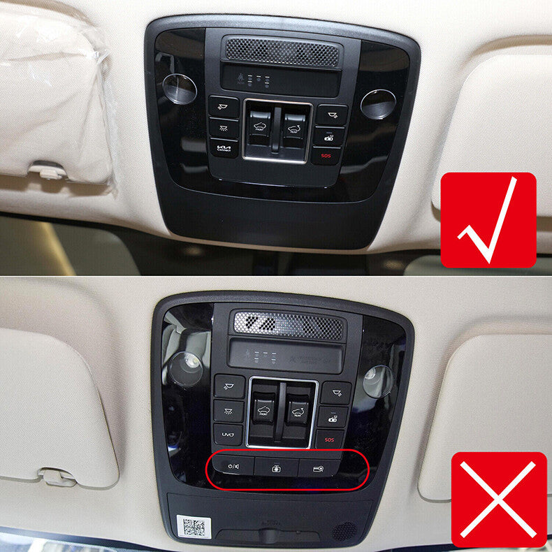 for Kia Carnival 2022-23 Carbon Fiber Inner Front Reading Light Lamp Cover Trim