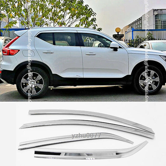 for VOLVO XC40 2019-24 Chrome Window Visor Vent Sun Shade Rain Guard Door Visor