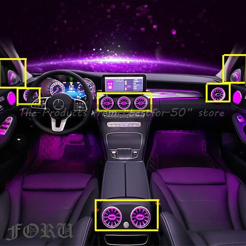 for Mercedes Car C300 C63 W205 Interior Ambient Light LED Air Vent Speaker